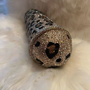 Leopard print 30 ounce dome lid rhinestone tumbler